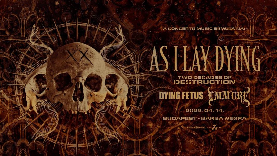 As I Lay Dying 2022 Budapest