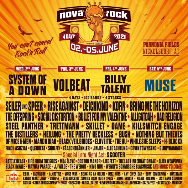 Nova Rock 2021 line-up