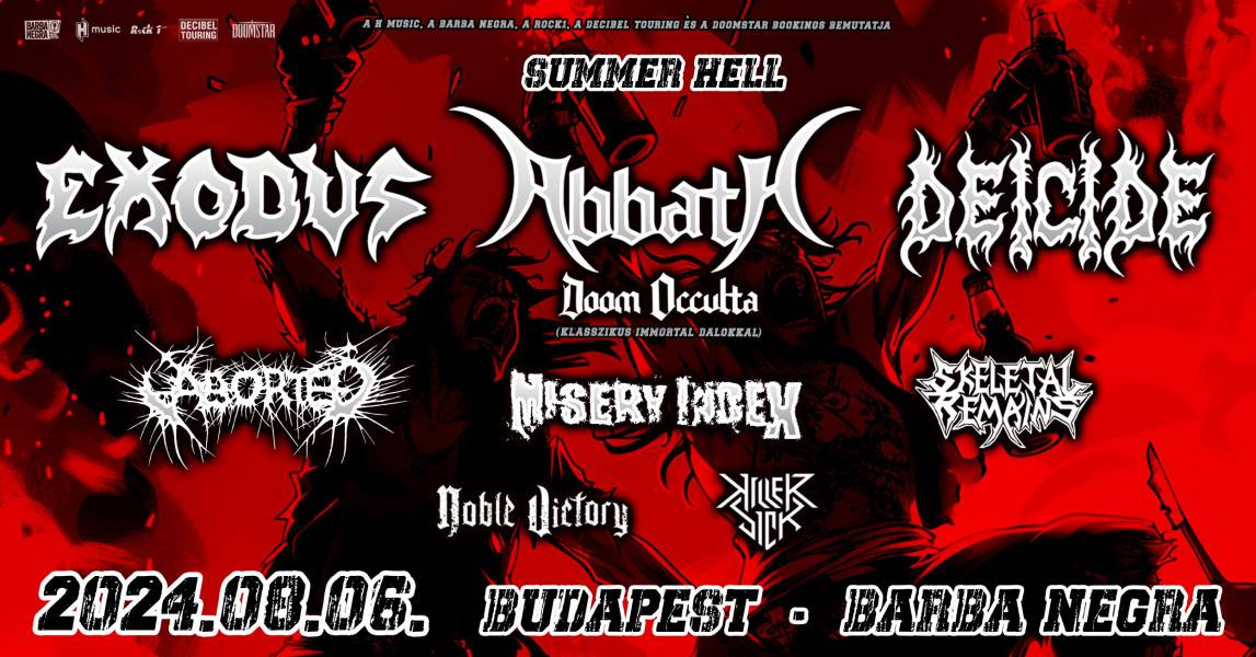 Summer Hell 2024 - Exodus, Abbath, Deicide, Misery Index, Skeletal Remains, ...
