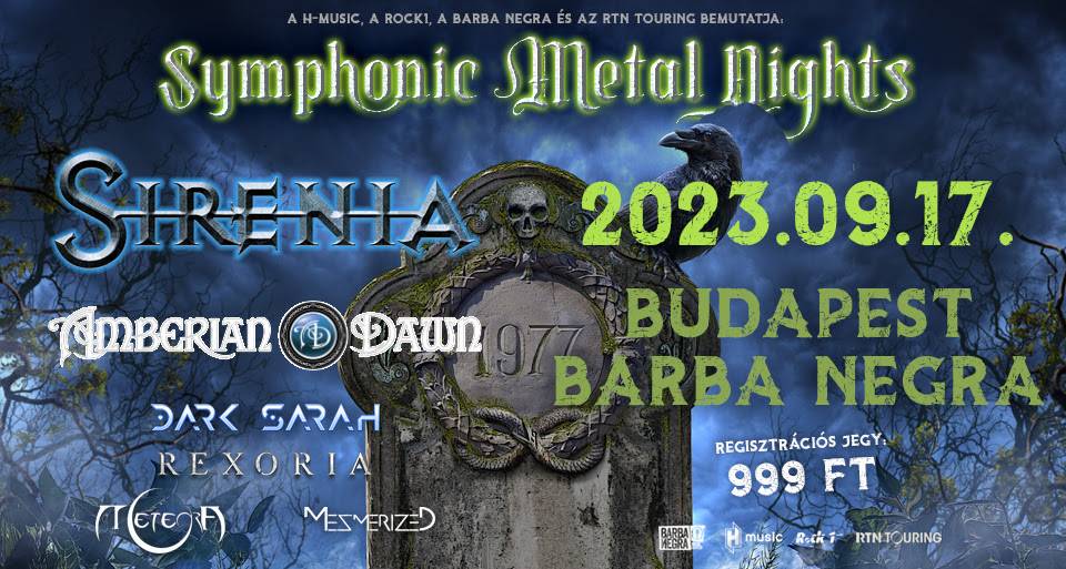 Symphonic Metal Nights 2023 - Sirenia, Amberian Dawn, Dark Sarah, Rexoria, Meteora, Mezmerized