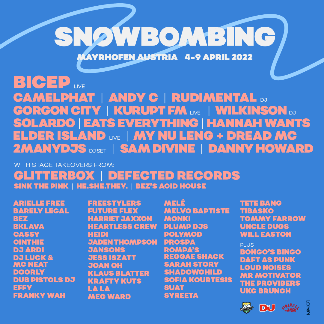 Snowbombing 2022 line-up